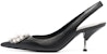 (W) Alexander McQueen Sandal Tumit Tinggi 'Embellished Wraparound Hitam' 651806WHW251081