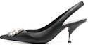 Buy (W) Alexander McQueen Sandal Tumit Tinggi 'Embellished Wraparound Hitam' 651806WHW251081