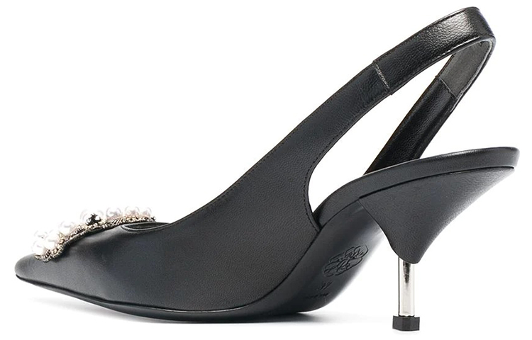 Lookbook (W) Sandal Hak Tinggi Alexander McQueen 'Embellished Wraparound Hitam' 651806WHW251081