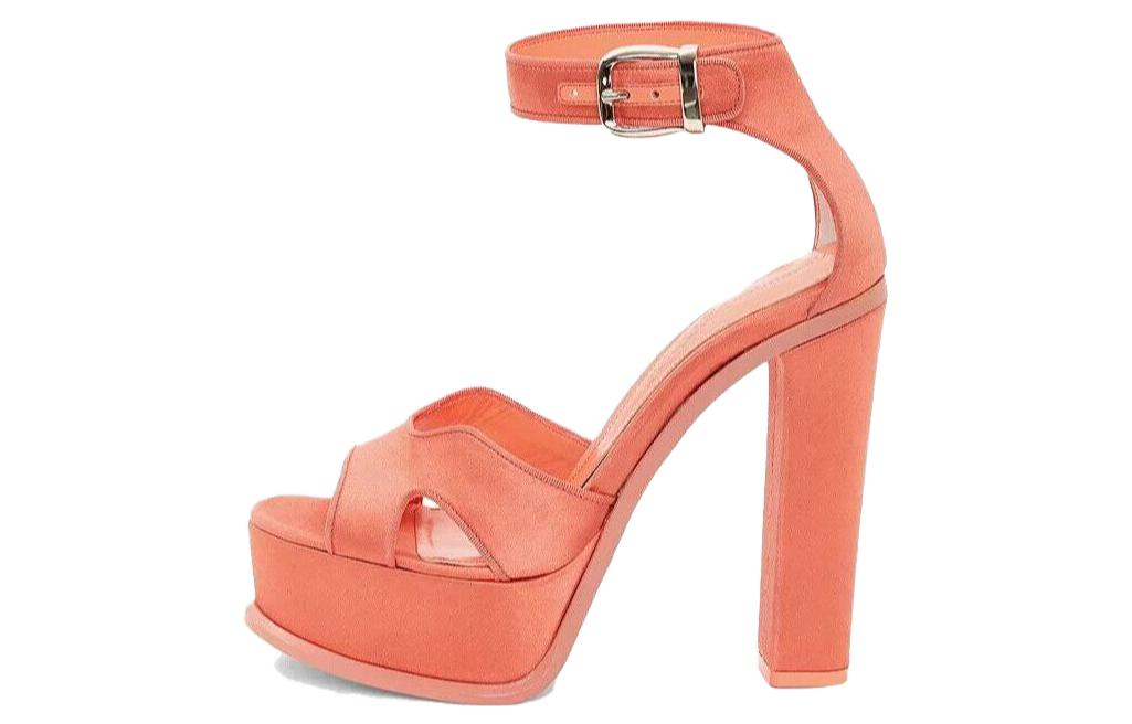 (Women) Alexander McQueen Satin Platform Heels Apricot 'Orange' 710042W4GP87876