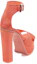 Shop (W) 알렉산더 맥퀸 아프리콧 새틴 오렌지 플랫폼 샌들 710042W4GP87876
