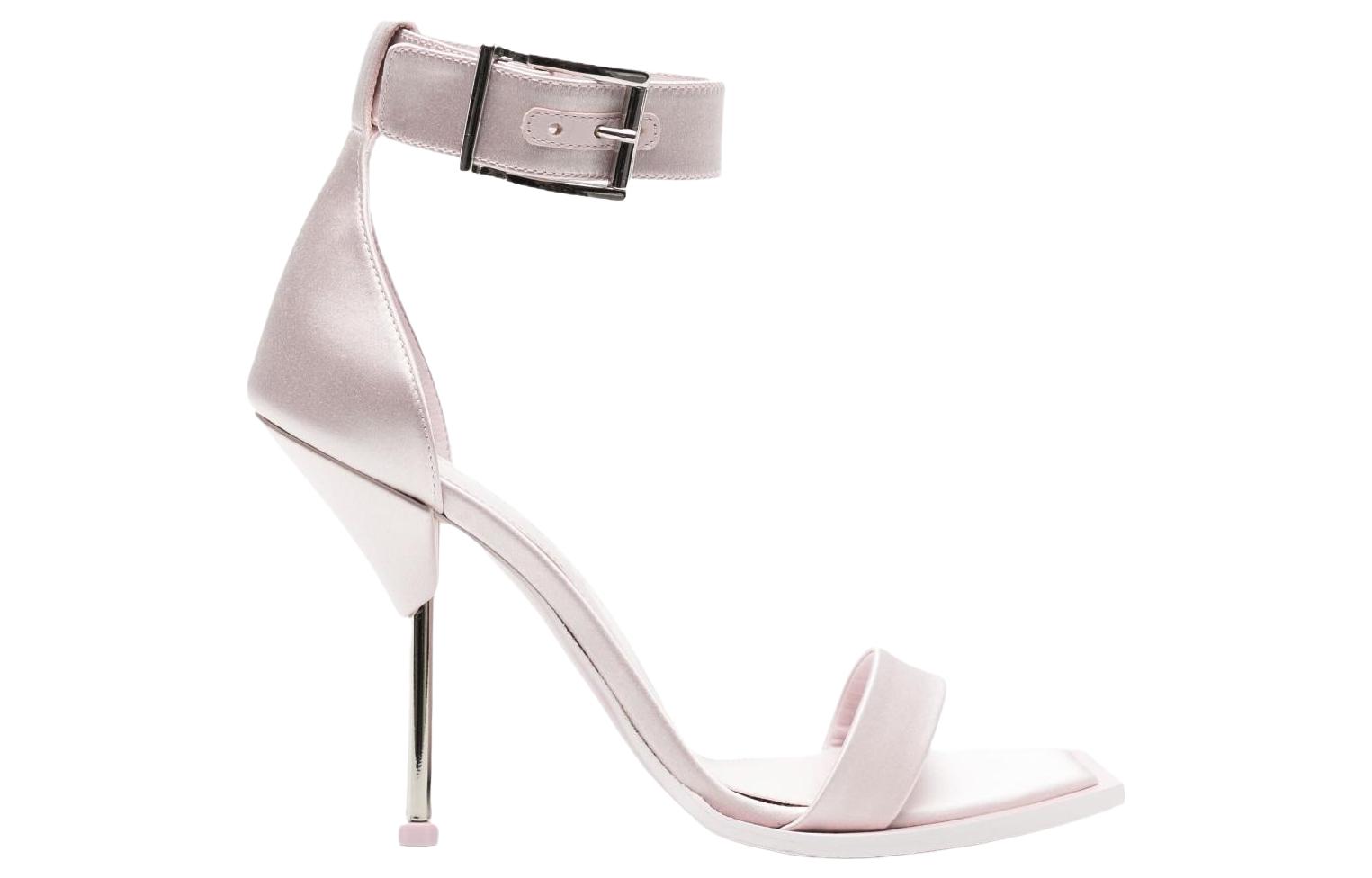 Order (W) Alexander McQueen Satin Slide 'Keanggunan Merah Jambu Lembut' 734993W4GPA5739