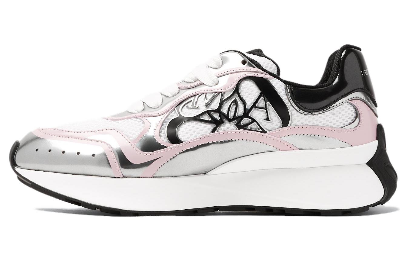 (Women) Alexander McQueen Seal Logo Low Silver Pink 'White' 757485W4WN79944