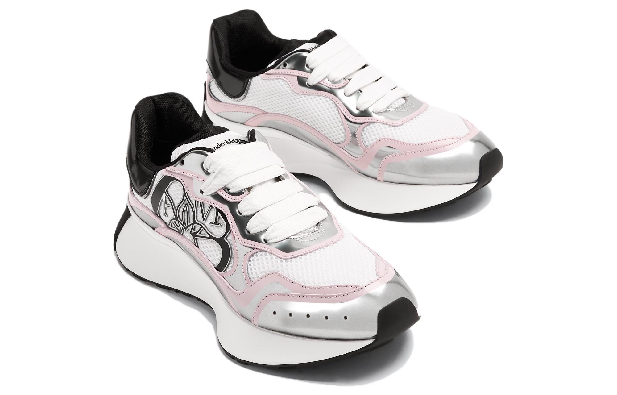 Shop (W) 亚历山大·麦昆 银色粉标低帮运动鞋 '白色' 757485W4WN79944