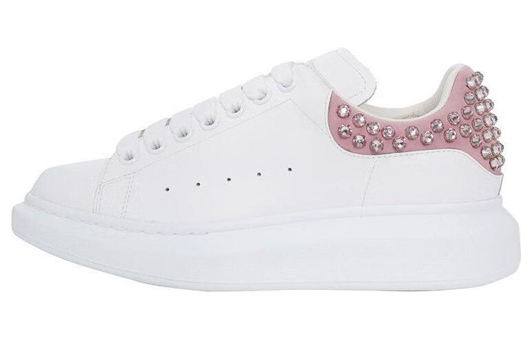 (W) Alexander McQueen Sequin Oversize Shoes 'White Pink'