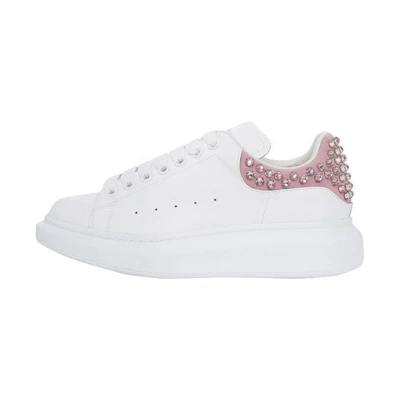 (W) Alexander McQueen Sequin Oversize Shoes 'White Pink'