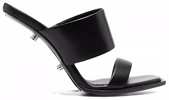 Order (W) Alexander McQueen Shard Leather 'Open-Toe Black' Kulit Hitam Terbuka 746243WIDQ01000