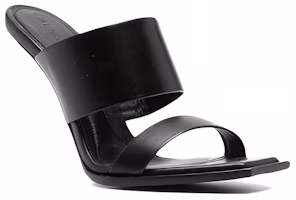 Lookbook (W) Alexander McQueen Shard Leather 'Open-Toe Black' Kulit Hitam Terbuka 746243WIDQ01000