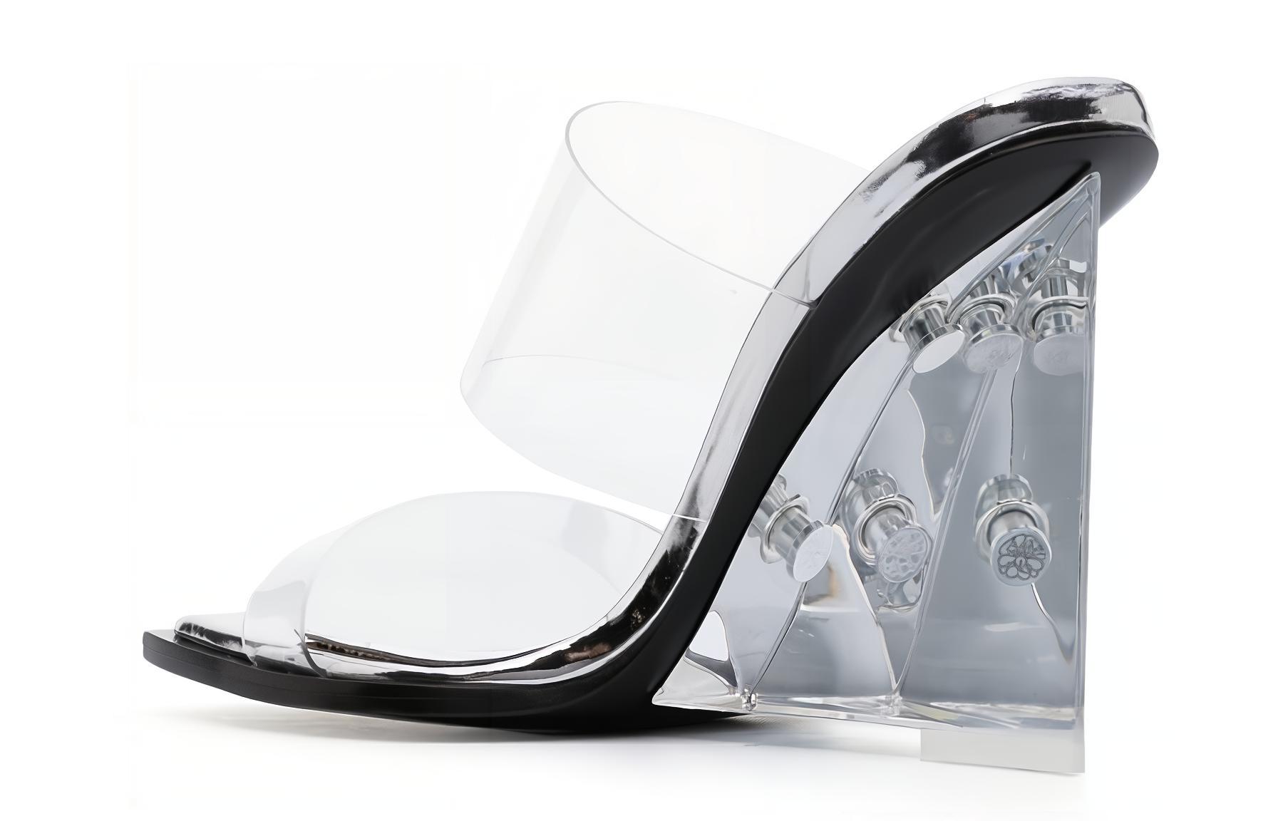 Details for (W) Alexander McQueen Shard PVC 'Silver' Perak 746241W4WB08300