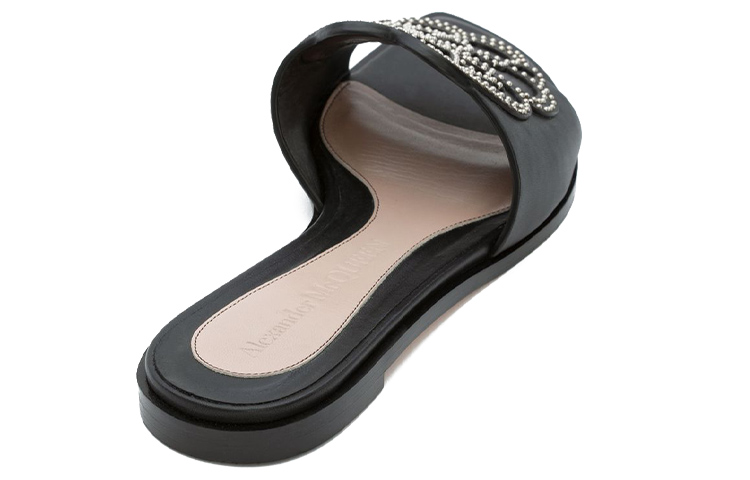 Shop (W) アレキサンダー・マックイーン シグネチャー カーフスキン柄 スリッパ (ブラック) 611713WHYV21088