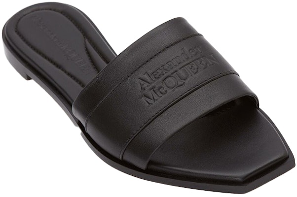 (W) Alexander McQueen Black Signature 'Sandal Kasual Nyaman Kulit Sapi' 651902WHZX11000 Order (W) Alexander McQueen Black Signature 'Sandal Kasual Nyaman Kulit Sapi' 651902WHZX11000