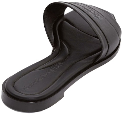 (W) Alexander McQueen Black Signature 'Sandal Kasual Nyaman Kulit Sapi' 651902WHZX11000 Shop (W) Alexander McQueen Black Signature 'Sandal Kasual Nyaman Kulit Sapi' 651902WHZX11000