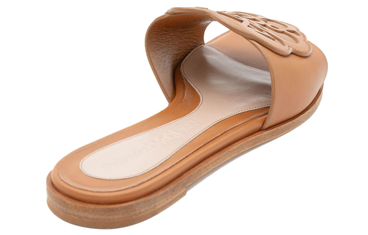 Lookbook (W) Pantuflas Alexander McQueen Signature de Piel Estampada 'Marrón' 611712WHYV02217