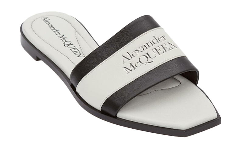 Order (W) 알렉산더 맥퀸 시그니처 슬리퍼 (블랙/화이트) 651902WHZX11280