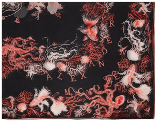 (W) 亞歷山大·麥昆 黑紅絲巾 6849973060Q1072 Order (W) 亞歷山大·麥昆 黑紅絲巾 6849973060Q1072