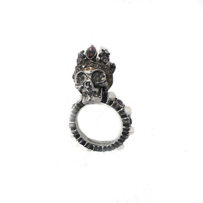 (Women) Alexander McQueen Skull Ring Silver Design. 553662-J160U-7288 Buy (Women) Alexander McQueen Skull Ring Silver Design. 553662-J160U-7288
