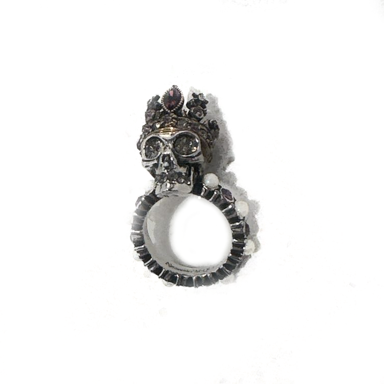 Order (Women) Alexander McQueen Skull Ring  Silver Design. 553662-J160U-7288