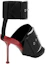 Lookbook (W) Alexander McQueen Slash Sandale Noire à Bout Pointu en Cuir avec Boucle 768109WIEA31695