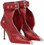 Order (W) Alexander McQueen Slash ''Rode Puntige Teen Enkelboot met Rits'' 768101WIDR46153
