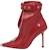 (W) Alexander McQueen Slash 'But Zip Tumit Runcing Merah' 768101WIDR46153