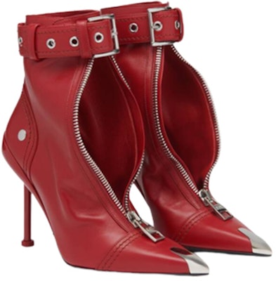 (W) Alexander McQueen Slash 'Boot Hak Merah Ankle dengan Ritsleting' 768101WIDR46153 Order (W) Alexander McQueen Slash 'Boot Hak Merah Ankle dengan Ritsleting' 768101WIDR46153