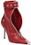 (W) Alexander McQueen Slash 'But Zip Tumit Runcing Merah' 768101WIDR46153