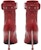(W) Alexander McQueen Slash 'But Zip Tumit Runcing Merah' 768101WIDR46153