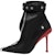 (W) Alexander McQueen But Hitam Bertumit Zip Kulit 'Slash' 768101WIDR41695
