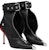 (W) Alexander McQueen But Hitam Bertumit Zip Kulit 'Slash' 768101WIDR41695