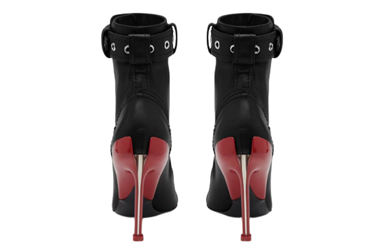 Shop (W) Alexander McQueen Slash Leder Stiefeletten mit Reißverschluss ''Schwarz'' 768101WIDR41695
