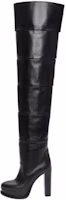 Order (W) Botas Altas de Cuero con Punta Redonda Alexander McQueen 'Negro' 745241WIDR21000