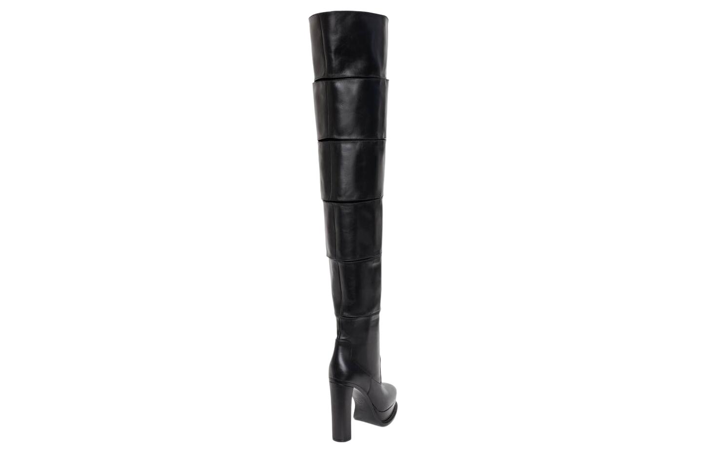 Shop (W) But Alexander McQueen Kulit Hujung Bujur But Tinggi 'Hitam' 745241WIDR21000