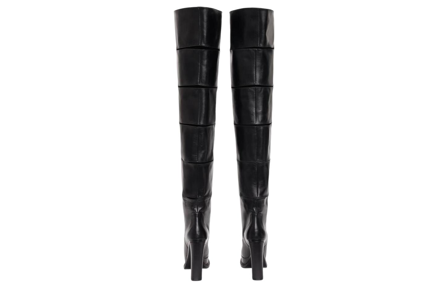 Purchase (W) But Alexander McQueen Kulit Hujung Bujur But Tinggi 'Hitam' 745241WIDR21000