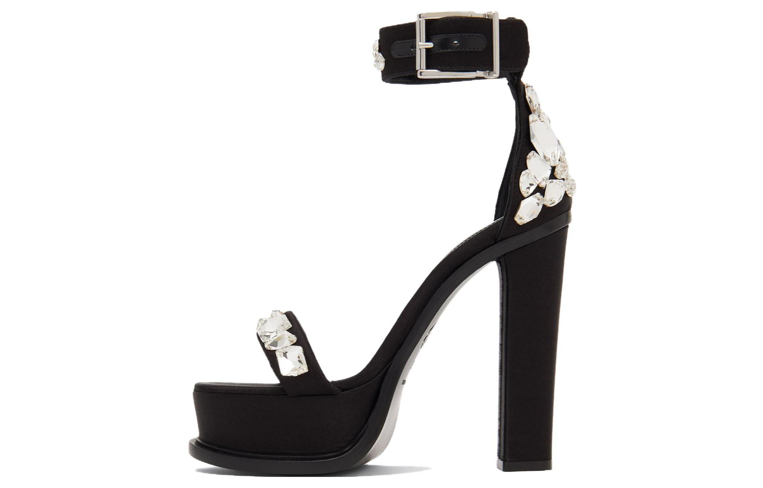 (Women) Alexander McQueen Slide 'Black Toe Loop' 734988W4SBJ1081