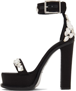 (W) 亚历山大·麦昆 黑色环扣拖鞋 734988W4SBJ1081 Buy (W) 亚历山大·麦昆 黑色环扣拖鞋 734988W4SBJ1081