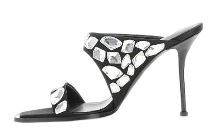(Women) Alexander McQueen Slide 'Black Toe Loop' 733175W4SBH1064