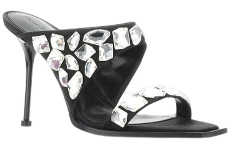 Lookbook (Women) Alexander McQueen Slide 'Black Toe Loop' 733175W4SBH1064
