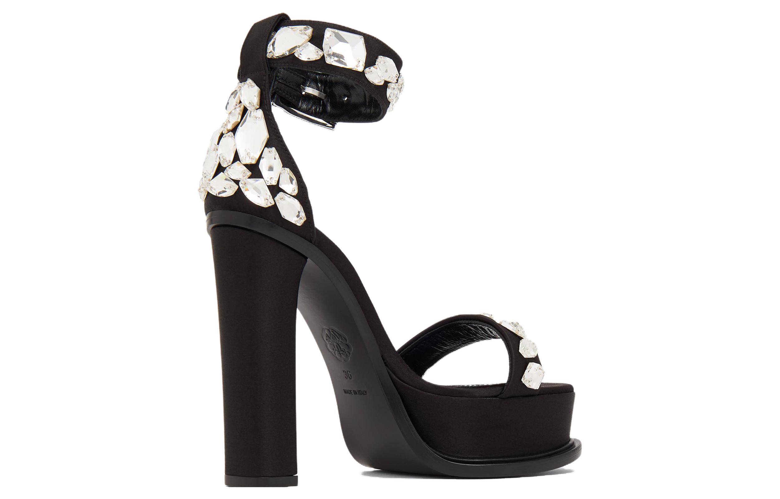 Shop (Women) Alexander McQueen Slide 'Black Toe Loop' 734988W4SBJ1081