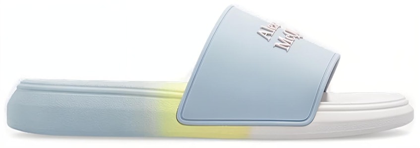 (W) Alexander McQueen Selipar 'Logo Timbul Biru' 733079W4RF34651 Order (W) Alexander McQueen Selipar 'Logo Timbul Biru' 733079W4RF34651