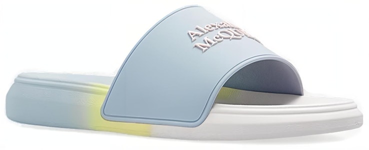 (W) Alexander McQueen Selipar 'Logo Timbul Biru' 733079W4RF34651 Lookbook (W) Alexander McQueen Selipar 'Logo Timbul Biru' 733079W4RF34651