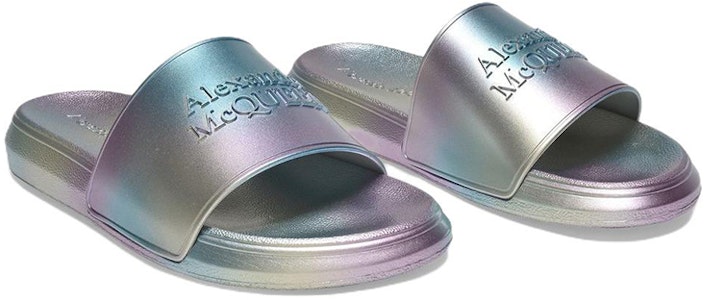 (W) Alexander McQueen Slide 'Holo' Lelasan 697096-W4RF1-8306 Order (W) Alexander McQueen Slide 'Holo' Lelasan 697096-W4RF1-8306