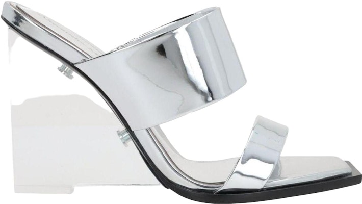 (Women) Alexander McQueen Slide 'Silver High Heel' 747189W4WG08100 Order (Women) Alexander McQueen Slide 'Silver High Heel' 747189W4WG08100