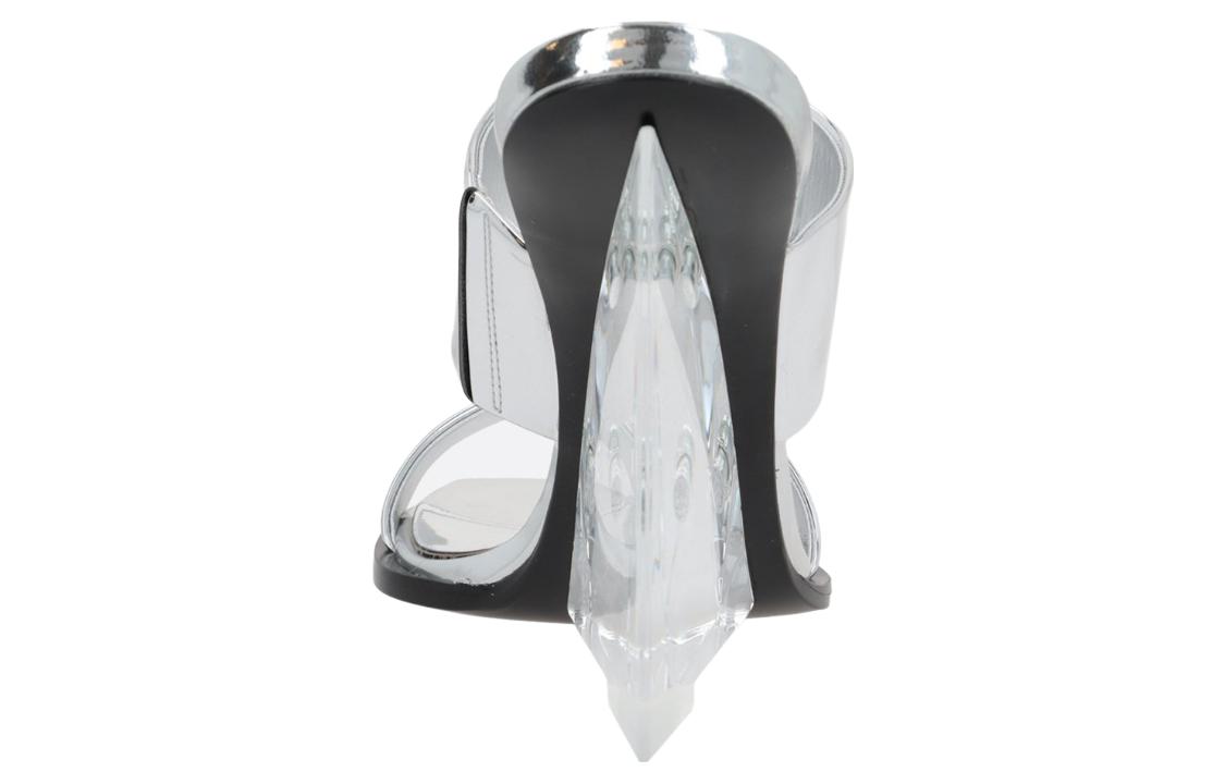 Shop (W) アレキサンダー・マックイーン シルバー ハイヒール スライド 747189W4WG08100