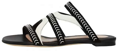 (Women) Alexander McQueen Slide Sandal 'Black White' 559911WHV621090 (Women) Alexander McQueen Slide Sandal 'Black White' 559911WHV621090
