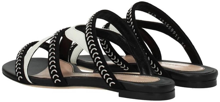 (Women) Alexander McQueen Slide Sandal 'Black White' 559911WHV621090 Lookbook (Women) Alexander McQueen Slide Sandal 'Black White' 559911WHV621090