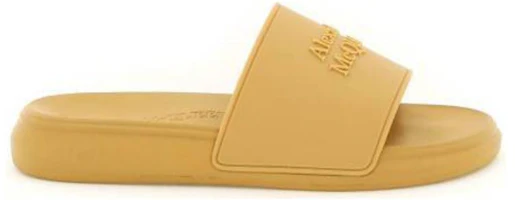 Order 亞歷山大·麥昆 橡膠套穿一字平底時尚涼鞋 女款 棕色
