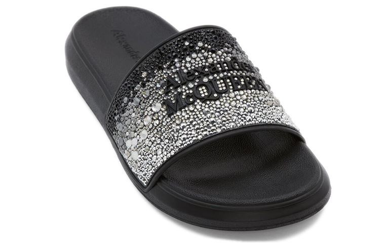 (W) Alexander McQueen Slider 'Degrade Strass Logo - Black' 圖 3