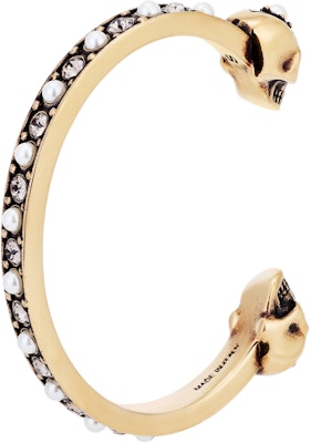 (W) 알렉산더 맥퀸 슬림 더블 스컬 팔찌 앤티크 골드 553653J160T7124 Buy (W) 알렉산더 맥퀸 슬림 더블 스컬 팔찌 앤티크 골드 553653J160T7124