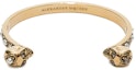 Order (W) 알렉산더 맥퀸 슬림 더블 스컬 팔찌 앤티크 골드 553653J160T7124