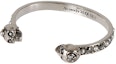 Shop (W) Alexander McQueen 雙骷髏黃銅手鐲 復古銀 553653J160Y1328